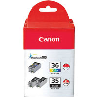 Canon 1509B007 ( Canon PGI-35 / CLI-36 ) InkJet Cartridge Value Pack