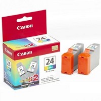 Canon 6882A010 ( Canon BCI-24C ) InkJet Cartridges (2/Pack)