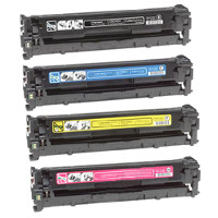 Compatible HP CB540A / CB541A / CB542A / CB543A Laser Toner Cartridge MultiPack