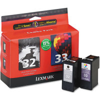 Lexmark 18C0532 ( Lexmark Twin-Pack #32, #33 ) InkJet Cartridge Combo Pack